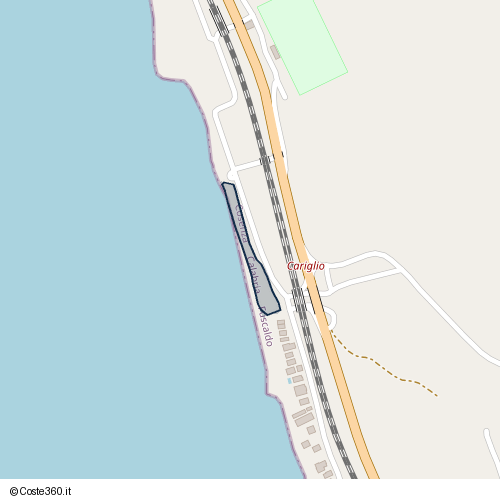 Posizione della spiaggia Spiaggia nei pressi di Fuscaldo Marina, Fuscaldo, 87024