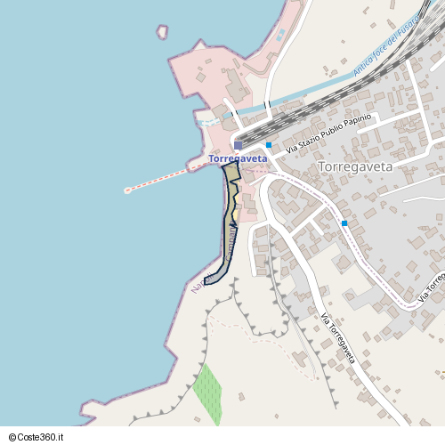 Posizione della spiaggia Spiaggia nei pressi di Via Torregaveta, Monte di Procida, 80070