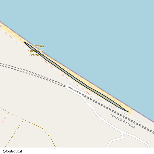 Posizione della spiaggia Spiaggia nei pressi di Ortona, 66026