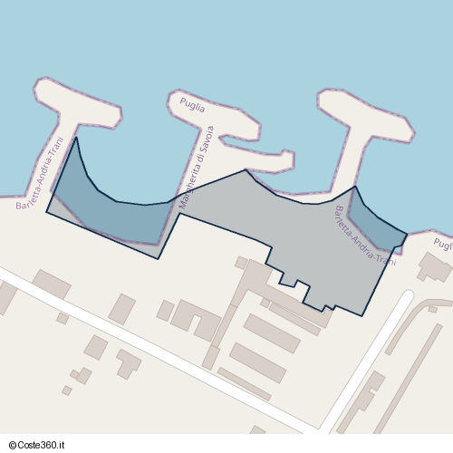 Posizione della spiaggia Spiaggia nei pressi di Margherita di Savoia, 76016