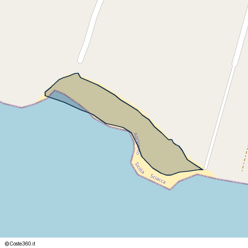 Posizione della spiaggia Spiaggia nei pressi di Sciacca, 92019