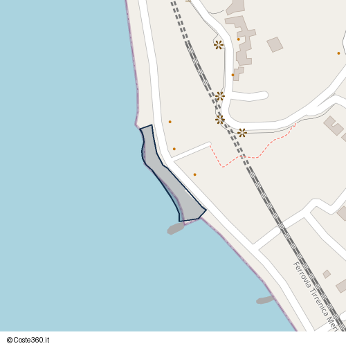 Posizione della spiaggia Spiaggia nei pressi di San Lucido, 87038