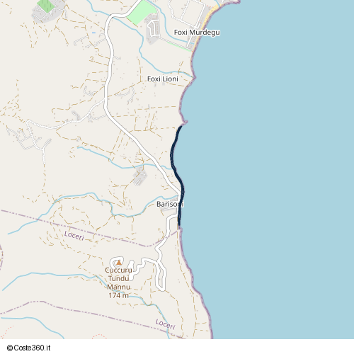 Posizione della spiaggia Spiaggia nei pressi di Tertenia, 08047