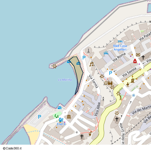 Posizione della spiaggia Spiaggia nei pressi di Lungomare Cristoforo Colombo, Pizzo, 89812