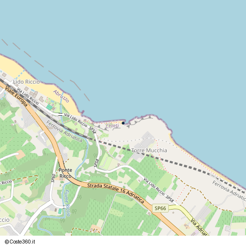 Posizione della spiaggia Spiaggia nei pressi di Ortona, 66026