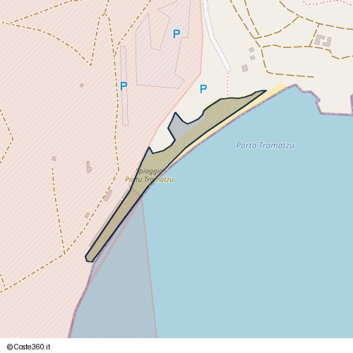 Posizione della spiaggia Spiaggia nei pressi di Teulada, 09019