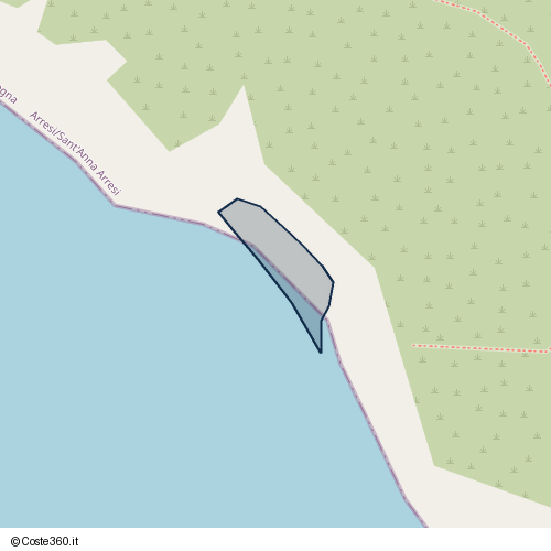 Posizione della spiaggia Spiaggia nei pressi di Arresi/Sant'Anna Arresi, 09010