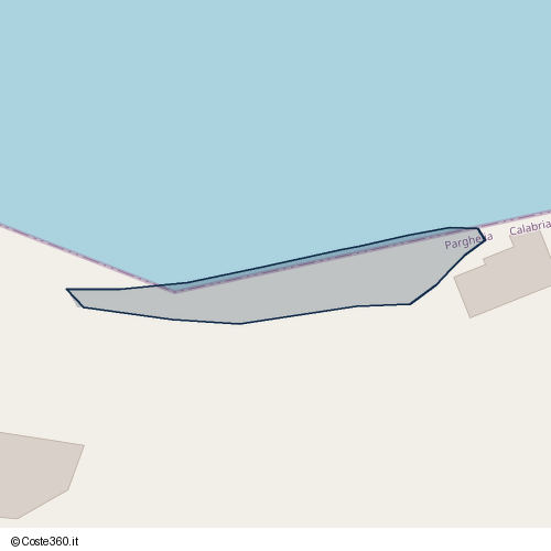 Posizione della spiaggia Spiaggia nei pressi di SP ex SS 522, Parghelia, 89868
