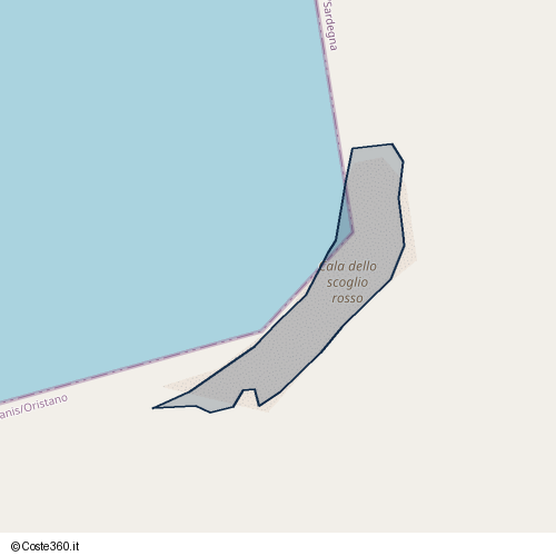 Posizione della spiaggia Spiaggia nei pressi di Località Santa Vittoria, Sinnariolo/Sennariolo, 09078