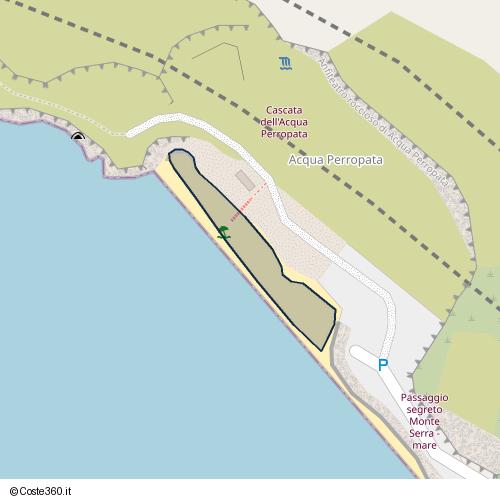 Posizione della spiaggia Spiaggia nei pressi di Via Lampezia, Lampezia, Cetraro, 87022