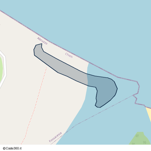 Posizione della spiaggia Spiaggia nei pressi di SS16, Fossacesia, 66022