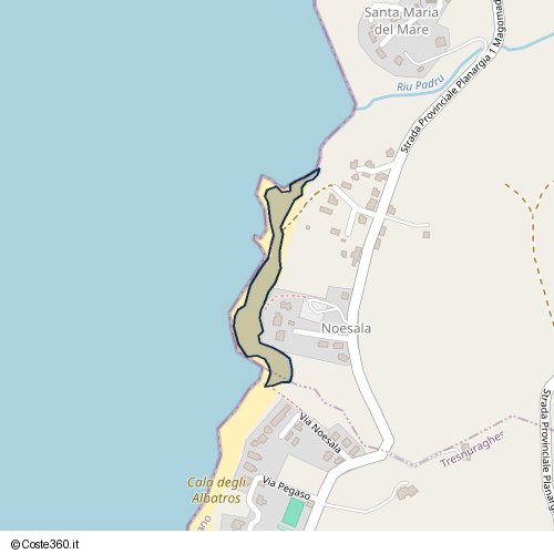 Posizione della spiaggia Spiaggia nei pressi di Magumadas/Magomadas, 08010