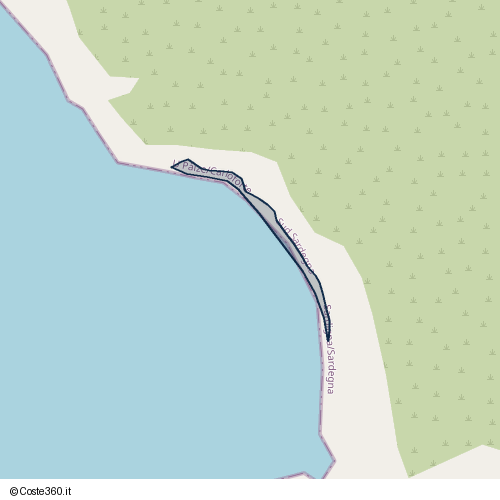 Posizione della spiaggia Spiaggia nei pressi di U Pàize/Carloforte