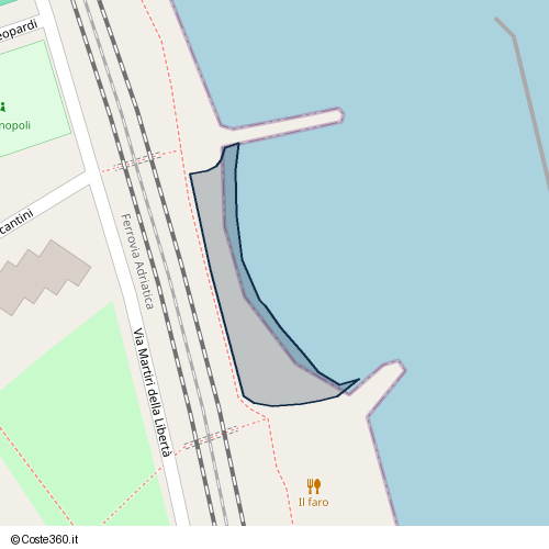 Posizione della spiaggia Spiaggia nei pressi di Via Martiri della Libertà, Pedaso, 63827