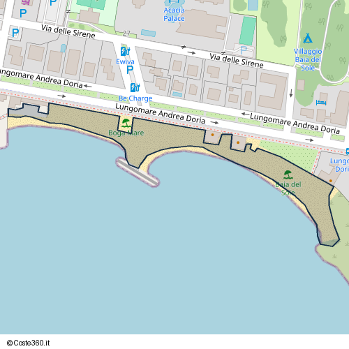 Posizione della spiaggia Spiaggia nei pressi di Lungomare Andrea Doria, Ragusa, 97100