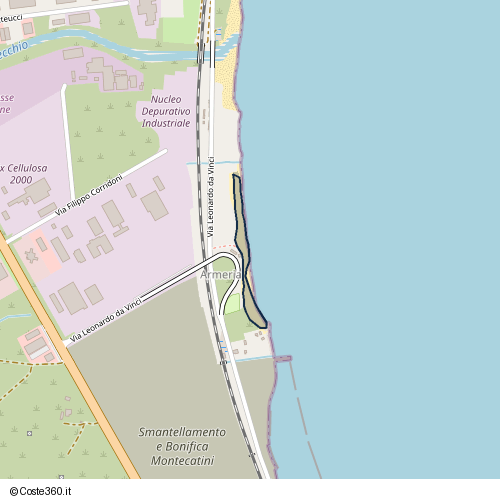 Posizione della spiaggia Spiaggia nei pressi di Via Leonardo da Vinci, Crotone, 88900