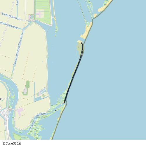 Posizione della spiaggia Spiaggia nei pressi di 45018