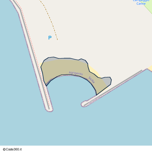 Posizione della spiaggia Spiaggia nei pressi di Strada Provinciale 56, Siculiana, 92010