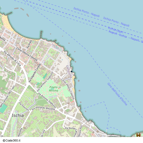 Posizione della spiaggia Spiaggia nei pressi di Traversa Champault, Ischia, 80077