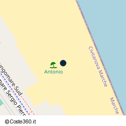 Posizione della concessione balneare Comune di Civitanova Marche, A. 2008, N. 38