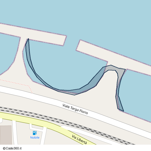 Posizione della spiaggia Spiaggia nei pressi di Viale Targa Florio, Termini Imerese, 90018