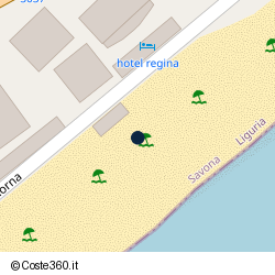 Posizione della concessione balneare Comune di Alassio, A. 2005, N. 08
