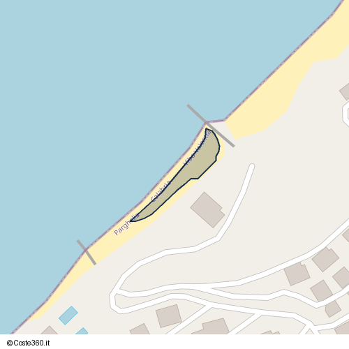 Posizione della spiaggia Spiaggia nei pressi di SS522, Parghelia, 89868