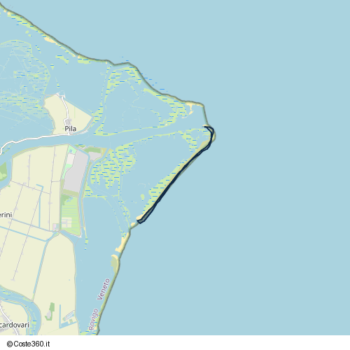 Posizione della spiaggia Spiaggia nei pressi di 45018
