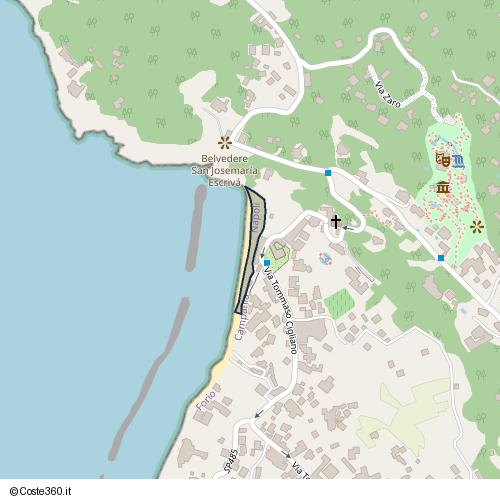 Posizione della spiaggia Spiaggia nei pressi di Via Tommaso Cigliano, Forio, 80075