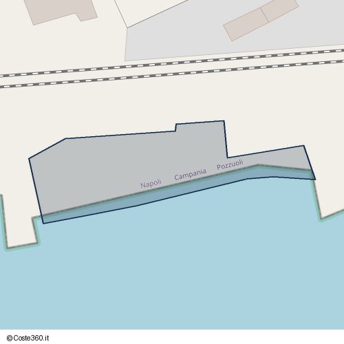 Posizione della spiaggia Spiaggia nei pressi di Via Miliscola, Pozzuoli, 80078