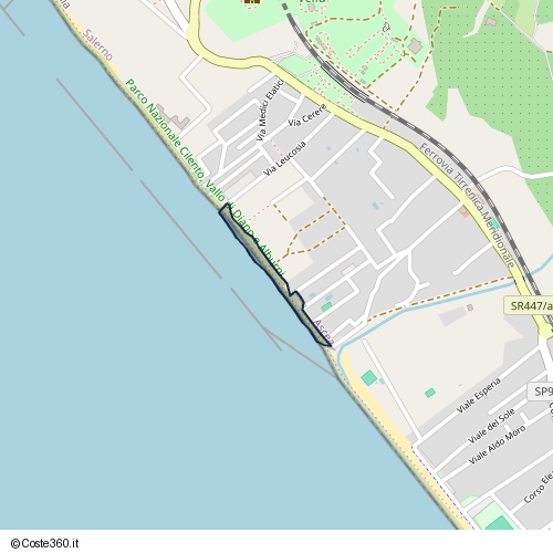 Posizione della spiaggia Spiaggia nei pressi di Ascea, 84046