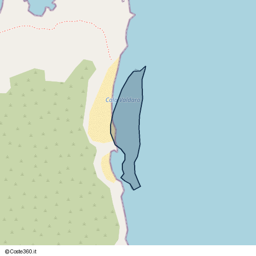 Posizione della spiaggia Spiaggia nei pressi di Crabas/Cabras, 09072