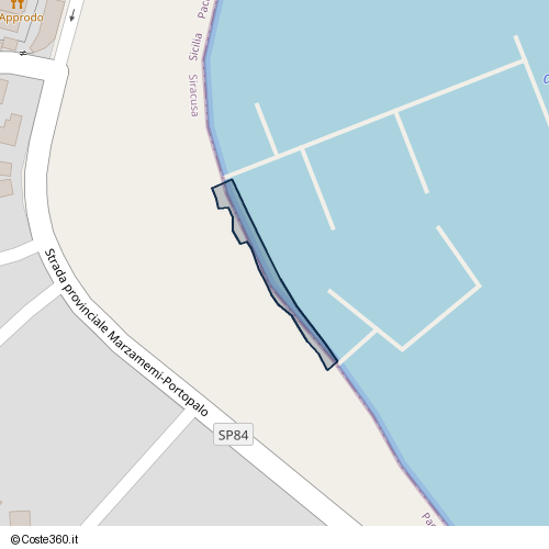 Posizione della spiaggia Spiaggia nei pressi di Strada provinciale Marzamemi-Portopalo, Pachino, 96018