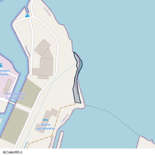 Posizione della spiaggia Spiaggia nei pressi di Località San Giovanni, Portoferraio, 57037