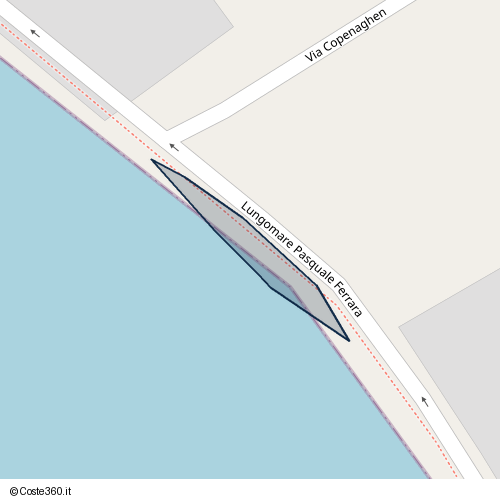 Posizione della spiaggia Spiaggia nei pressi di Riviera Lanterna, Vittoria, 97019