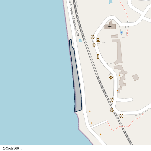 Posizione della spiaggia Spiaggia nei pressi di San Lucido, 87038