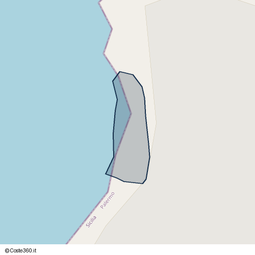 Posizione della spiaggia Spiaggia nei pressi di Via Cracchiolo, Cinisi, 90045