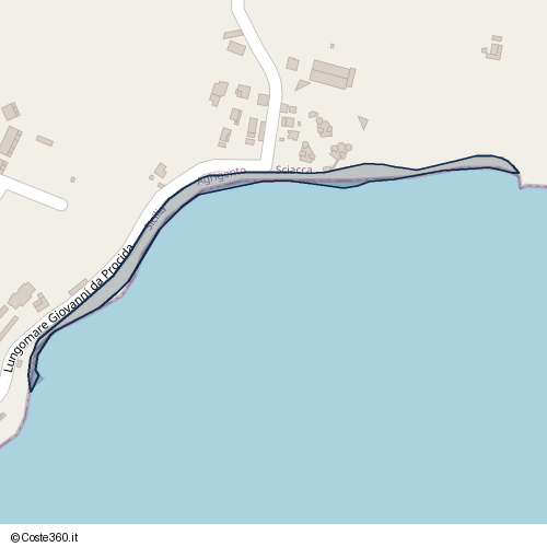 Posizione della spiaggia Spiaggia nei pressi di Lungomare Giovanni da Procida, Sciacca, 92019