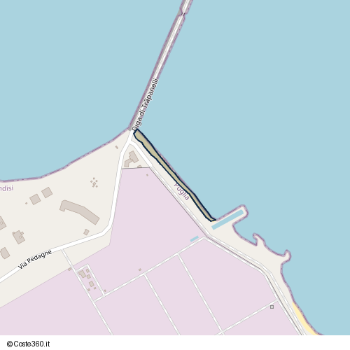 Posizione della spiaggia Spiaggia nei pressi di Brindisi