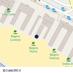 Posizione della concessione balneare Comune di Carrara, A. 2000, N. 042