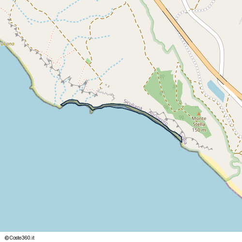 Posizione della spiaggia Spiaggia nei pressi di Siculiana, 92010