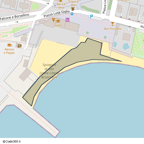 Posizione della spiaggia Spiaggia nei pressi di Agrigento, 92100