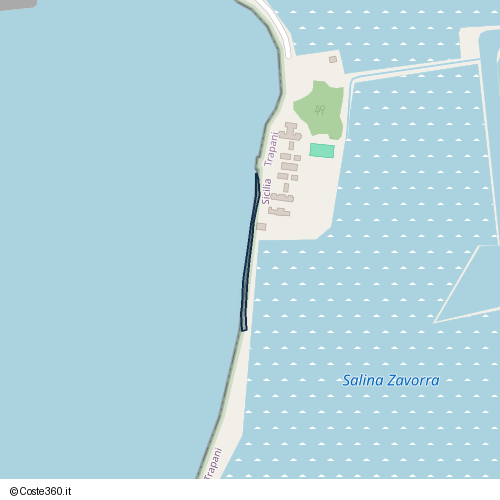 Posizione della spiaggia Spiaggia nei pressi di Trapani, 91100