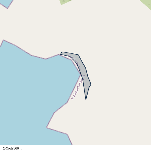 Posizione della spiaggia Spiaggia nei pressi di U Pàize/Carloforte