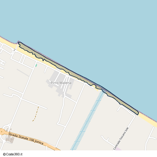 Posizione della spiaggia Spiaggia nei pressi di Fabrizio, 87064