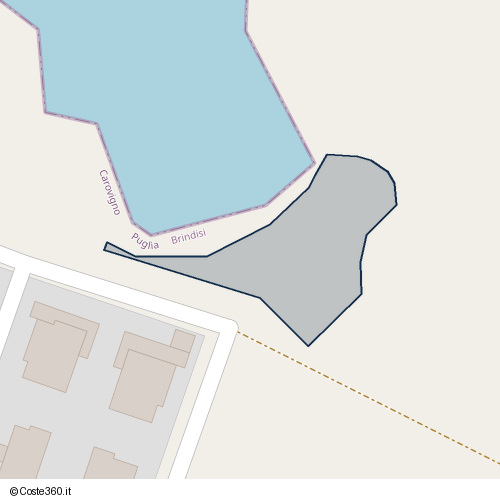 Posizione della spiaggia Spiaggia nei pressi di Via Monte Pollino, Carovigno, 72012