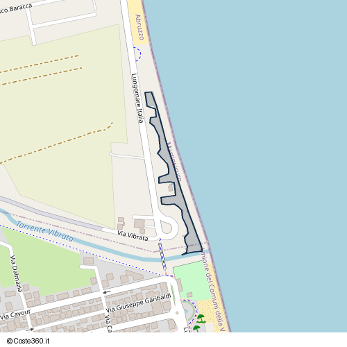 Posizione della spiaggia Spiaggia nei pressi di Lungomare Italia, Martinsicuro, 64011