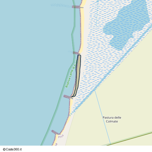 Posizione della spiaggia Spiaggia nei pressi di Via Regina Elena, Pisa, 56128