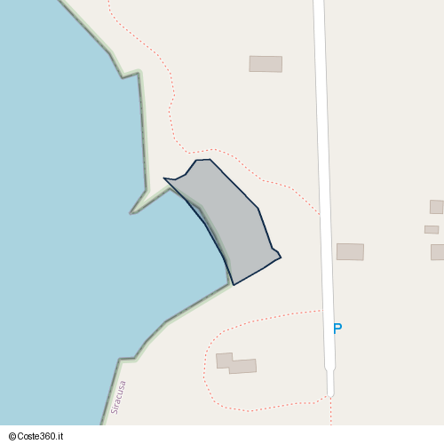 Posizione della spiaggia Spiaggia nei pressi di Portopalo di Capo Passero, 96026