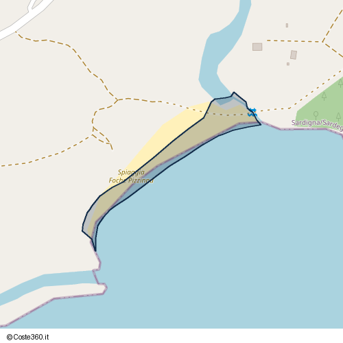 Posizione della spiaggia Spiaggia nei pressi di Traversa quarta Strada di Santa Maria, Orosei, 08028